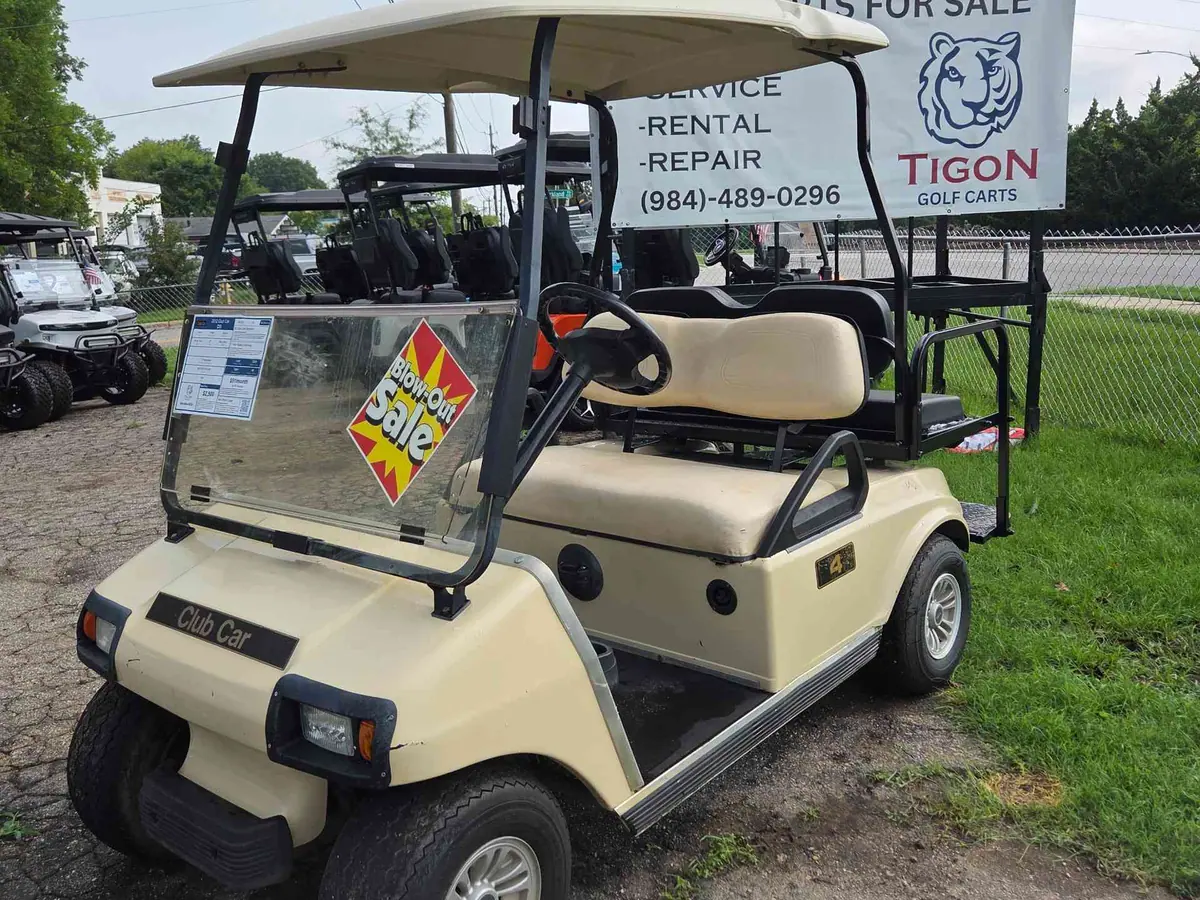 Used beige electric 2012 Club Car DS golf cart for sale in Raleigh, NC