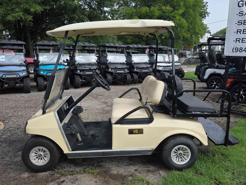 Used beige electric 2012 Club Car DS golf cart for sale in Raleigh, NC — photo 2