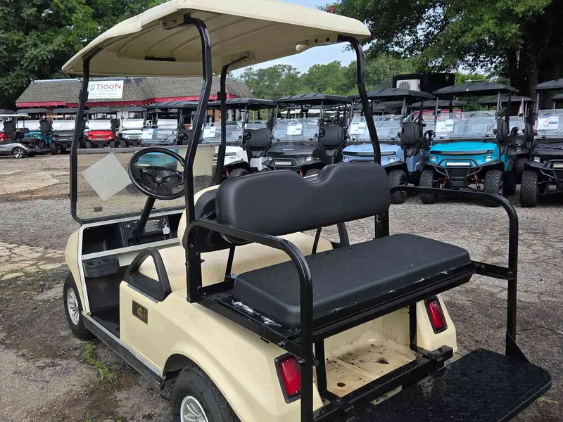 Used beige electric 2012 Club Car DS golf cart for sale in Raleigh, NC — photo 3