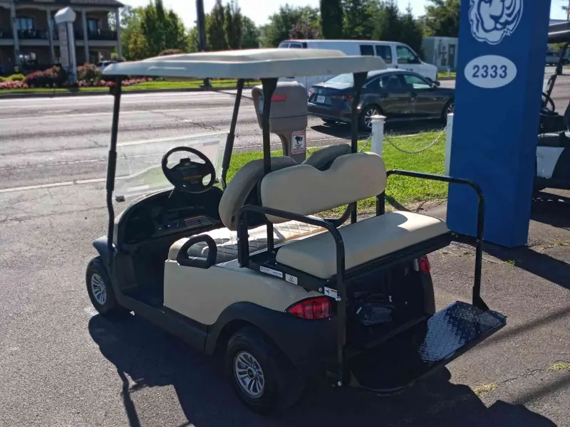 Used beige electric 2018 Club Car Precedent golf cart for sale in Hatfield, PA — photo 3