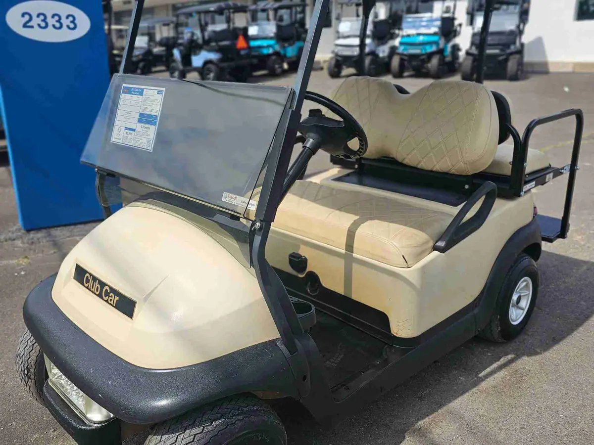 Used beige electric 2015 Club Car Precedent golf cart for sale in Hatfield, PA