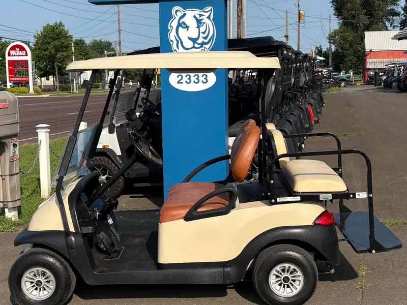 Used beige electric 2019 Club Car Precedent golf cart for sale in Lecanto, FL — photo 2
