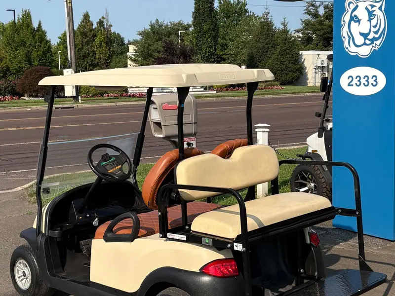 Used beige electric 2019 Club Car Precedent golf cart for sale in Lecanto, FL — photo 3