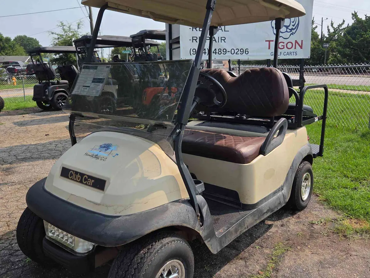 Used beige electric 2015 Club Car Precedent golf cart for sale in Raleigh, NC