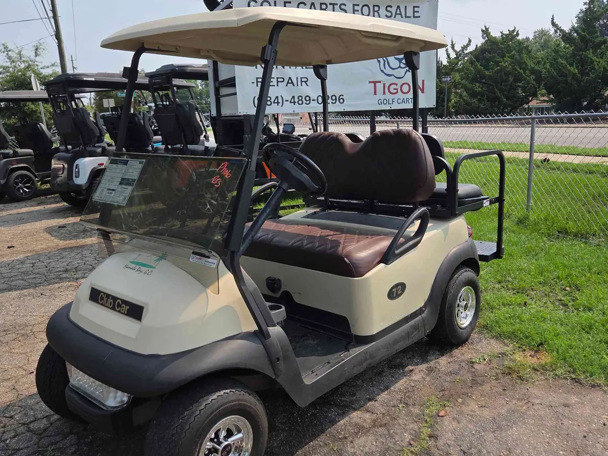 Used beige electric 2015 Club Car Precedent golf cart for sale in Raleigh, NC