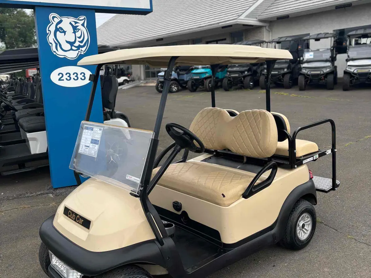 Used beige electric 2018 Club Car Precedent golf cart for sale in South Bend, IN