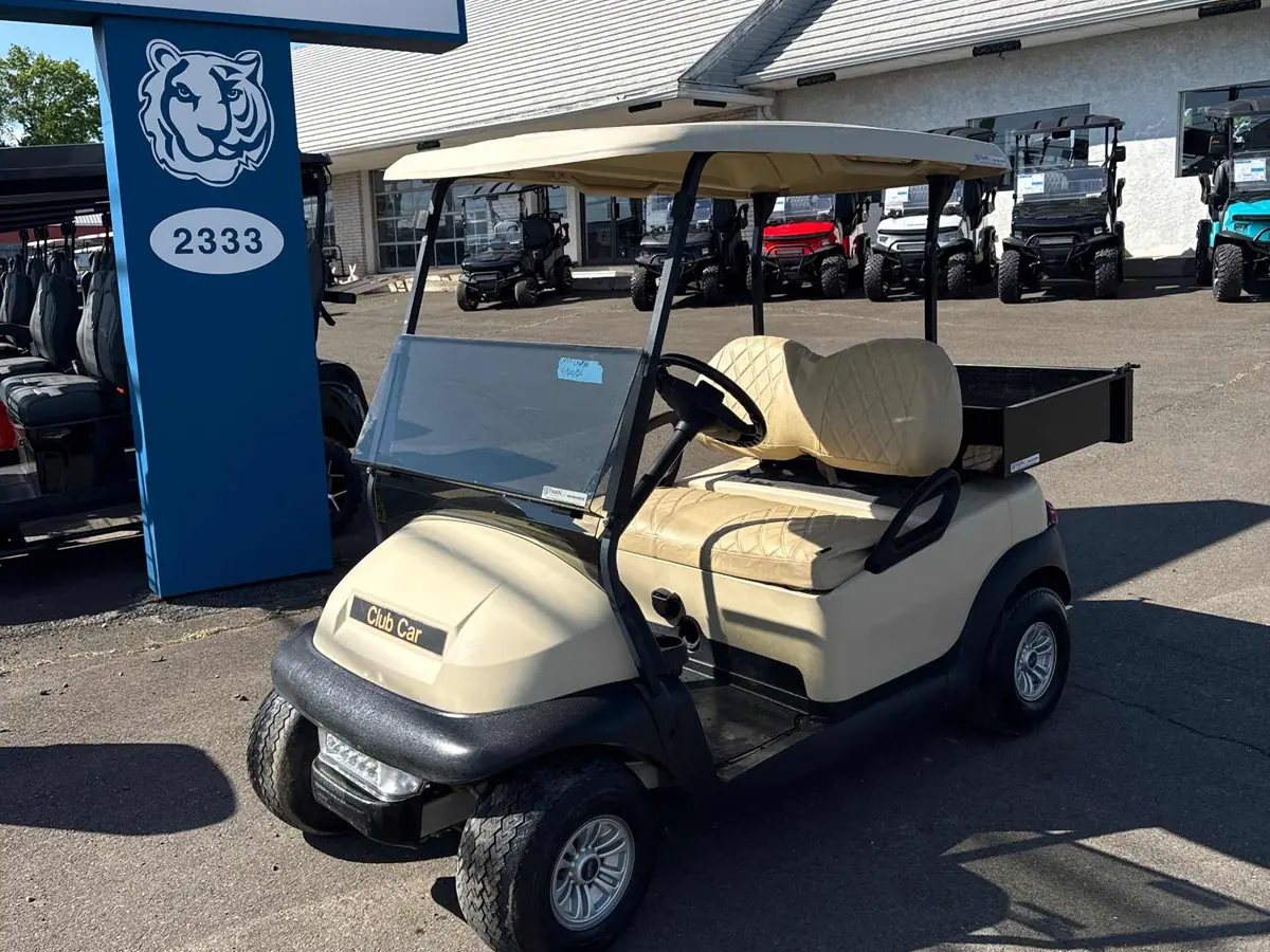 Used beige electric 2015 Club Car Precedent golf cart for sale in South Bend, IN