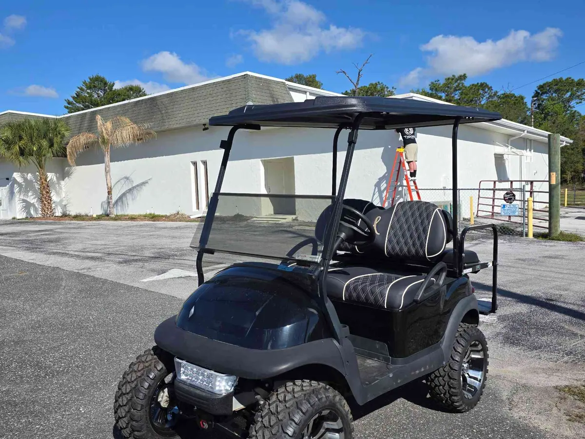 Used black electric 2019 Club Car Precedent lifted golf cart for sale in Lecanto, FL