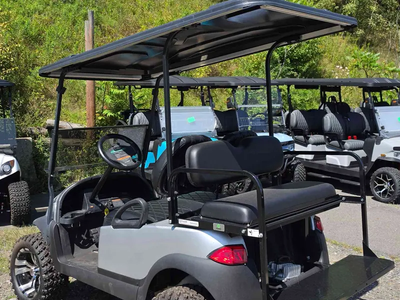Used silver electric 2013 Club Car Precedent lifted golf cart for sale in Scranton, PA — photo 3