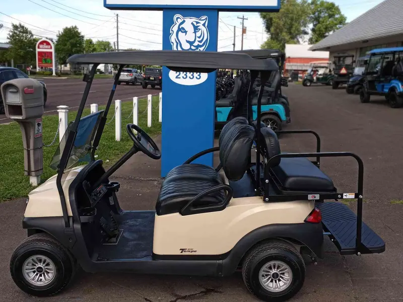 Used beige electric 2020 Club Car Tempo golf cart for sale in Ocean View, NJ — photo 2