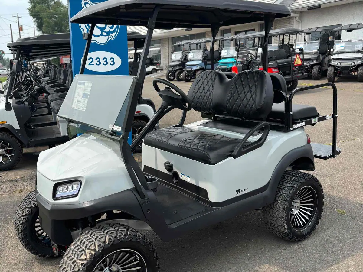Used gray electric 2020 Club Car Tempo lifted golf cart for sale in Gloucester Point, VA