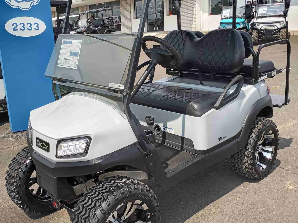 Used gray electric 2020 Club Car Tempo lifted golf cart for sale in Lecanto, FL