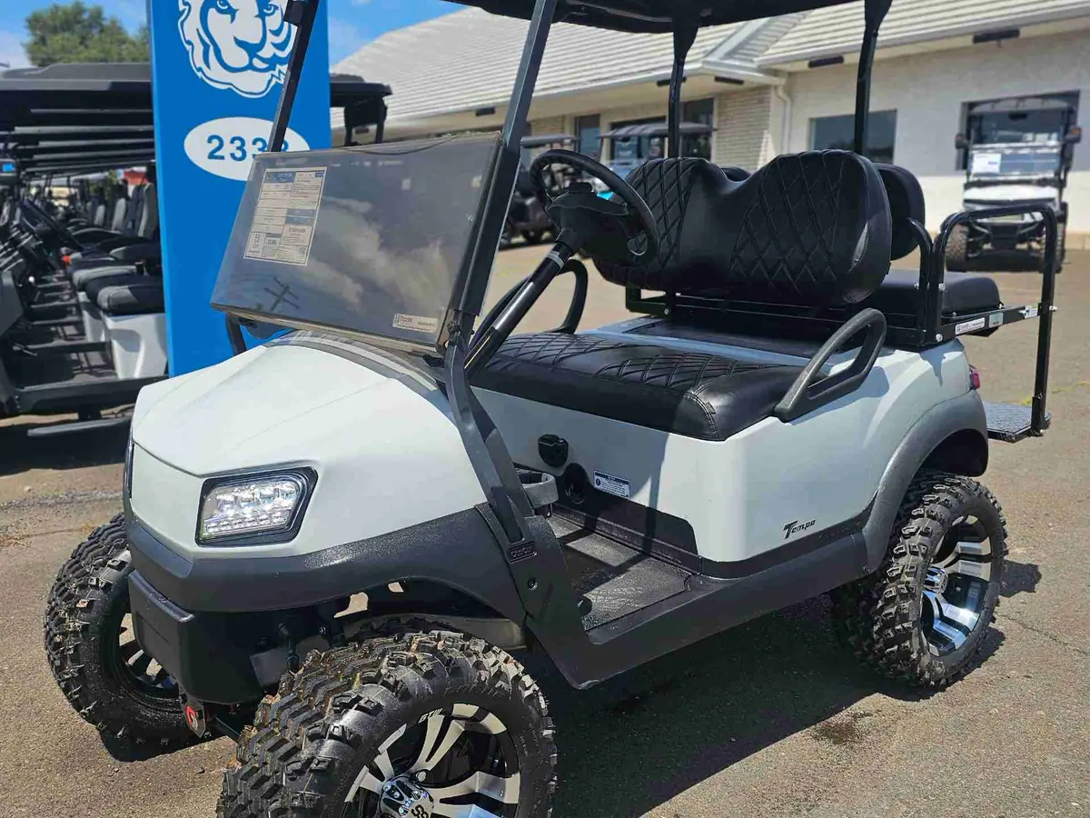 Used gray electric 2020 Club Car Tempo lifted golf cart for sale in Lecanto, FL