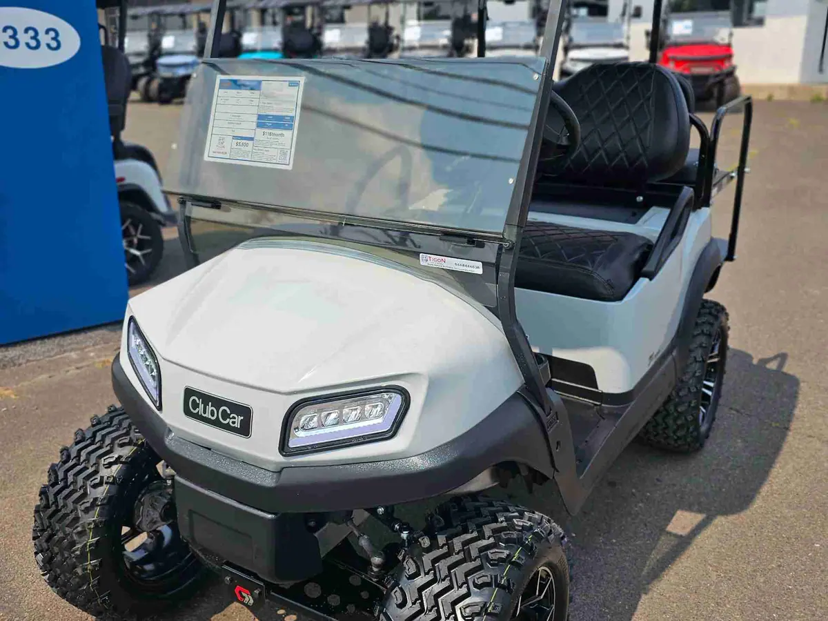 Used gray electric 2020 Club Car Tempo lifted golf cart for sale in Ocean View, NJ