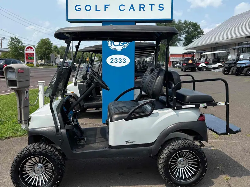 Used gray electric 2020 Club Car Tempo lifted golf cart for sale in Ocean View, NJ — photo 2