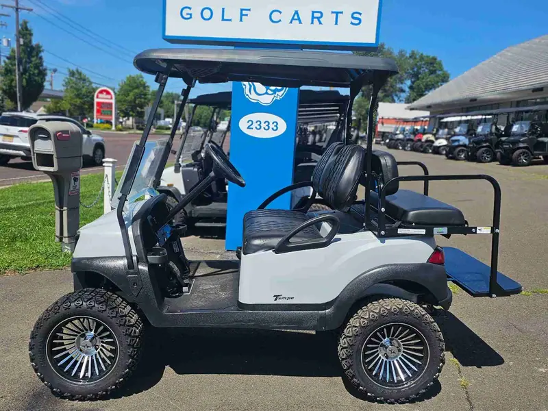 Used gray electric 2020 Club Car Tempo lifted golf cart for sale in Wichita Falls, TX — photo 2