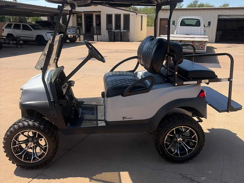 Used gray electric 2020 Club Car Tempo lifted golf cart for sale in Wichita Falls, TX — photo 2