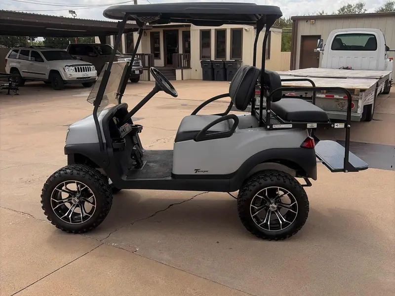 Used gray electric 2020 Club Car Tempo lifted golf cart for sale in Wichita Falls, TX — photo 2