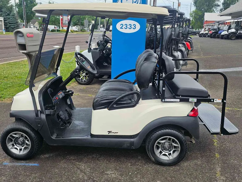 Used white electric 2021 Club Car Tempo golf cart for sale in Rio Grande, NJ — photo 2