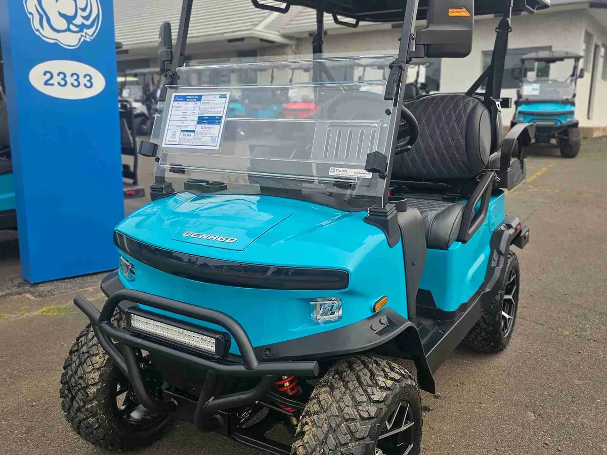 New aqua electric 2026 Denago Nomad XL lifted golf cart for sale in Hatfield, PA