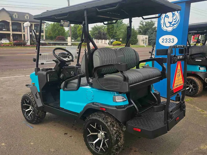 New aqua electric 2026 Denago Nomad XL lifted golf cart for sale in Hatfield, PA — photo 3