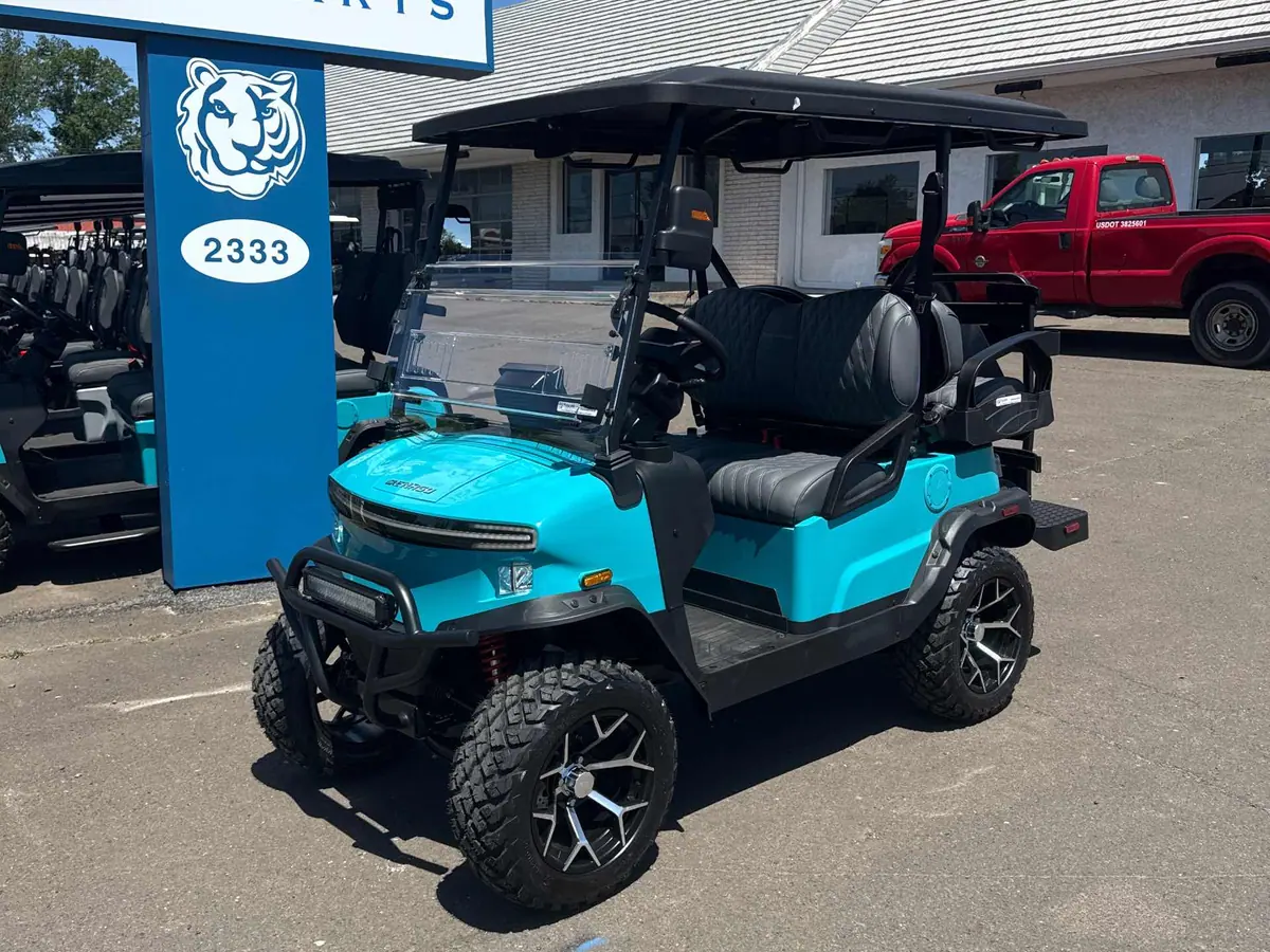 New aqua electric 2026 Denago Nomad XL lifted golf cart for sale in Hatfield, PA