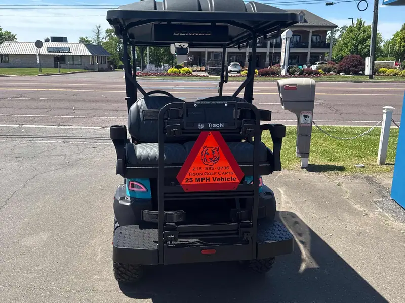 New aqua electric 2026 Denago Nomad XL lifted golf cart for sale in Hatfield, PA — photo 4