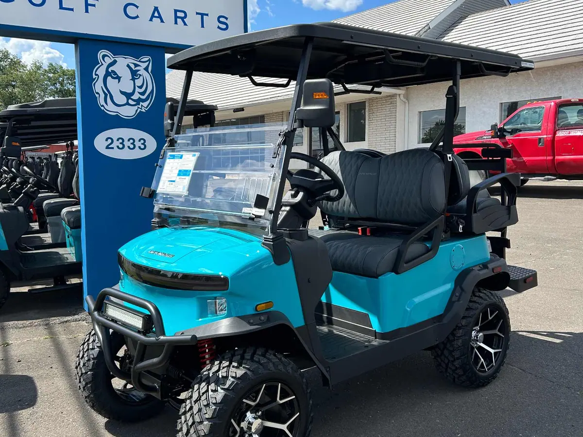 New aqua electric 2026 Denago Nomad XL lifted golf cart for sale in Hatfield, PA