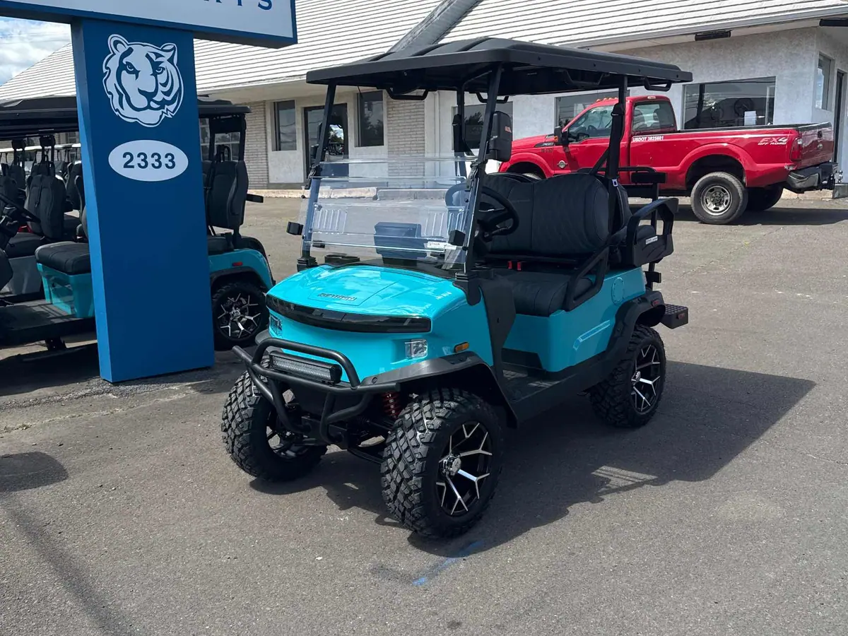 New aqua electric 2026 Denago Nomad XL lifted golf cart for sale in Hatfield, PA