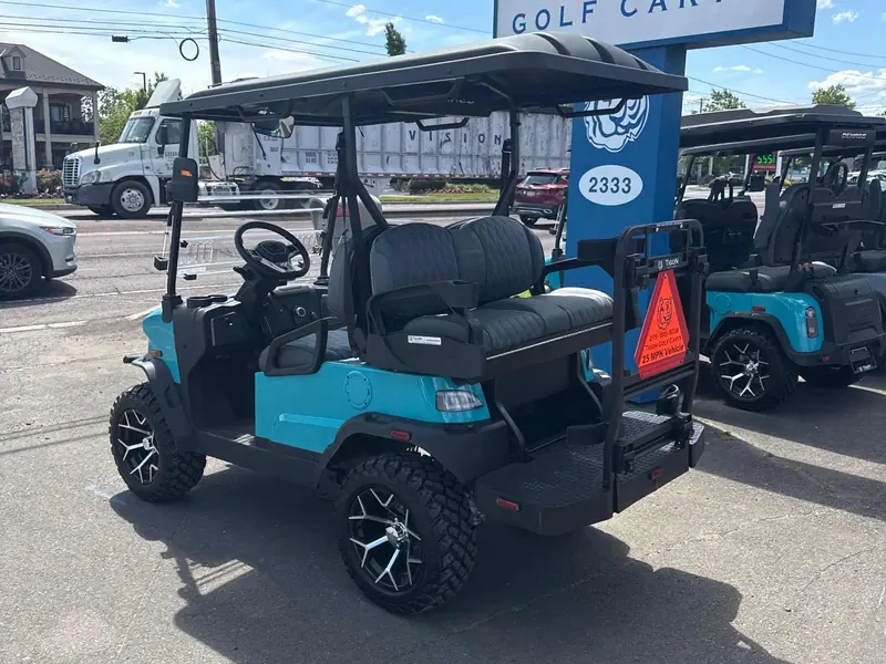 New aqua electric 2026 Denago Nomad XL lifted golf cart for sale in Hatfield, PA — photo 3