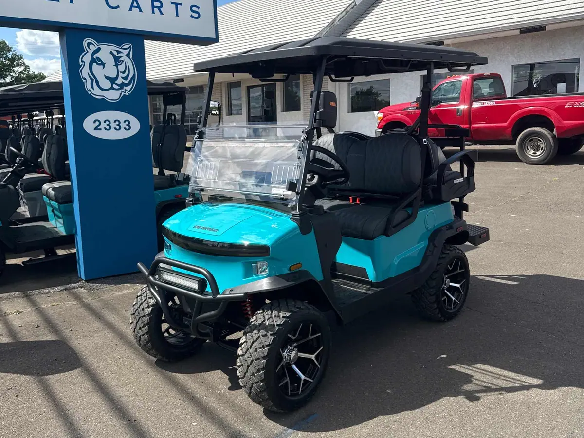 New aqua electric 2026 Denago Nomad XL lifted golf cart for sale in Hatfield, PA