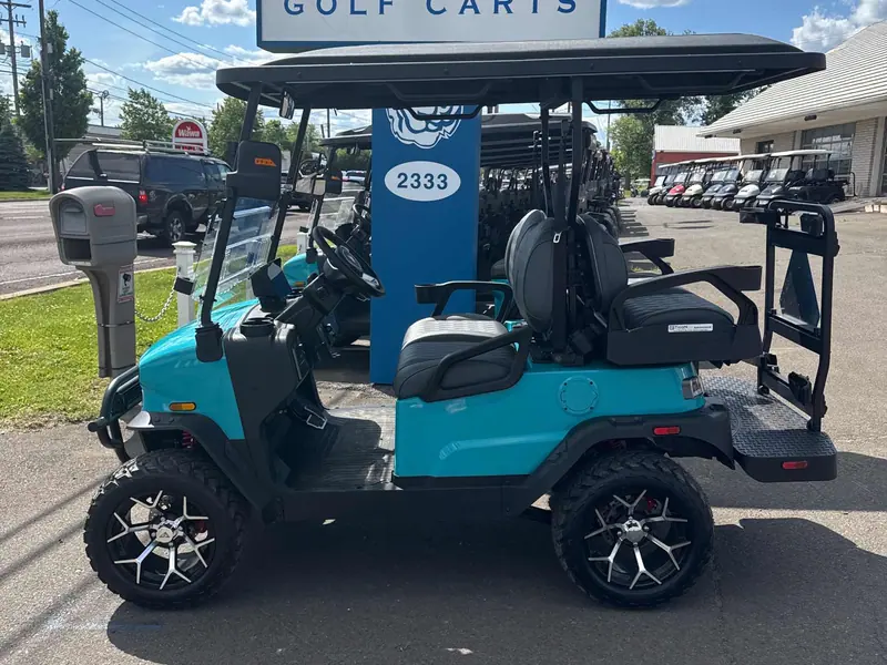 New aqua electric 2026 Denago Nomad XL lifted golf cart for sale in Hatfield, PA — photo 2