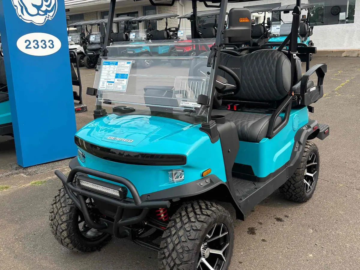New aqua electric 2026 Denago Nomad XL lifted golf cart for sale in Hatfield, PA