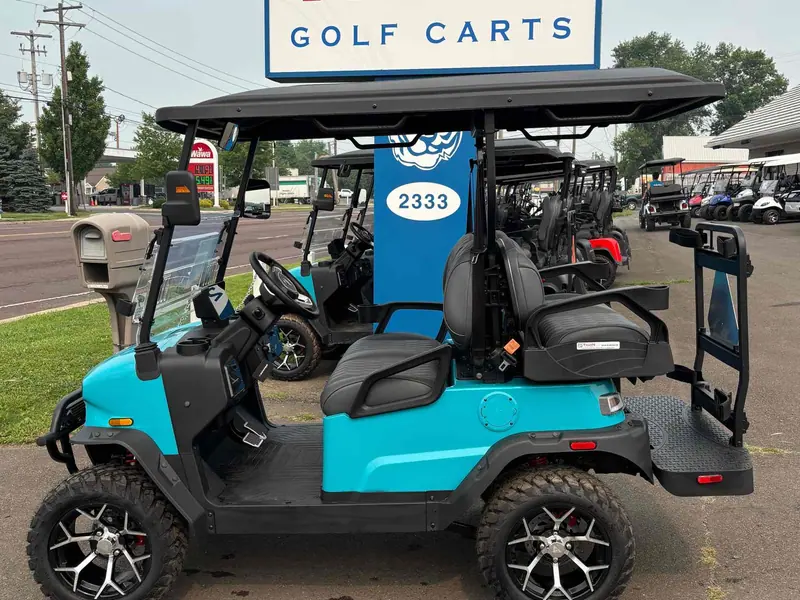 New aqua electric 2026 Denago Nomad XL lifted golf cart for sale in Hatfield, PA — photo 2