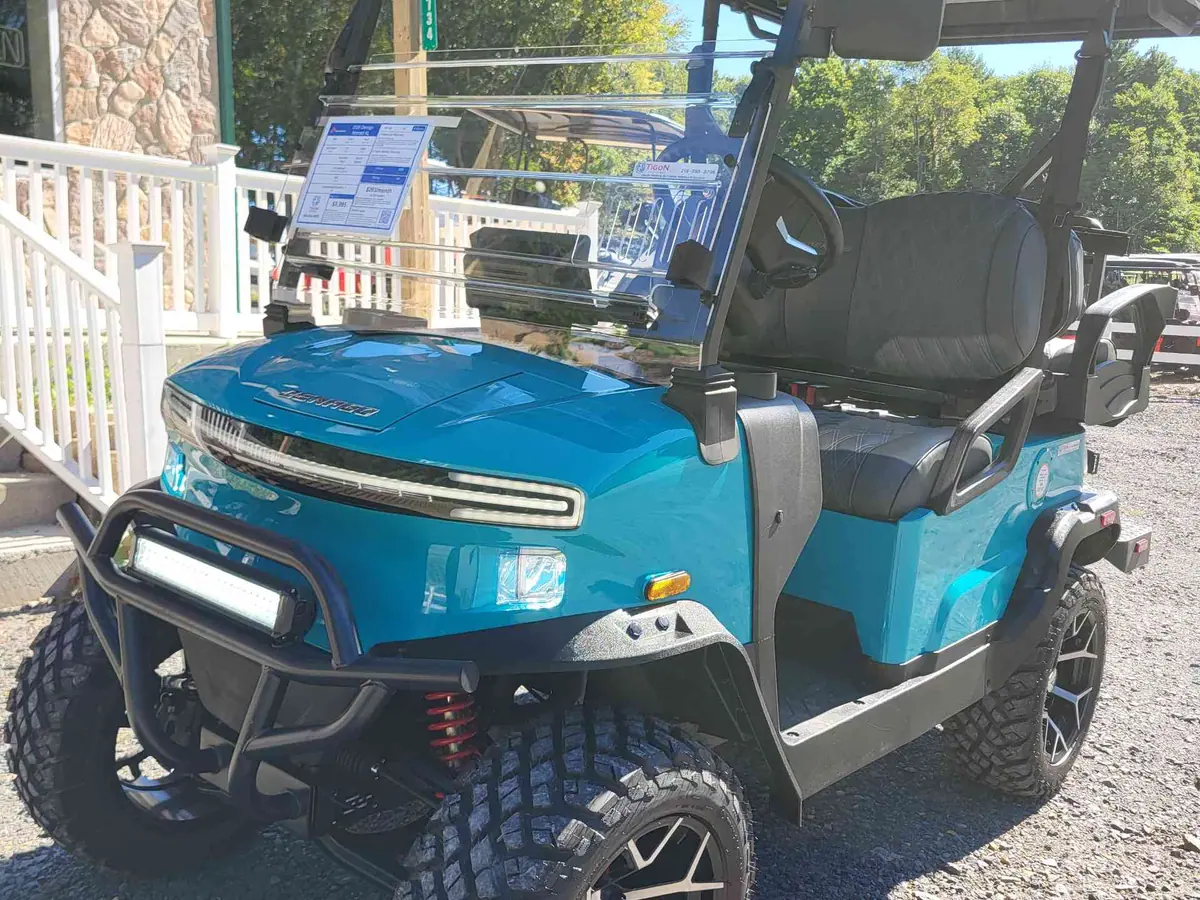 New aqua electric 2026 Denago Nomad XL lifted golf cart for sale in Long Pond, PA