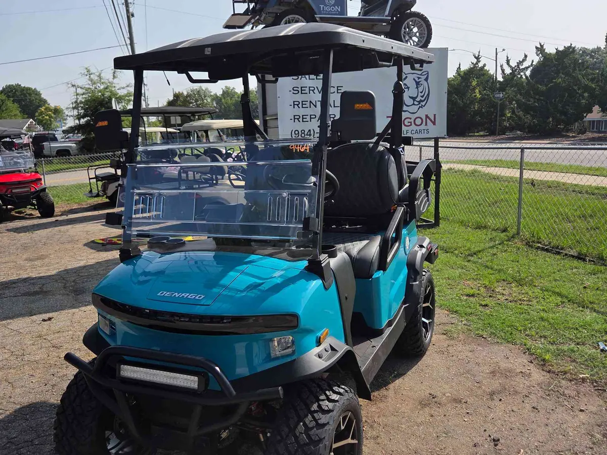 New aqua electric 2026 Denago Nomad XL lifted golf cart for sale in Raleigh, NC