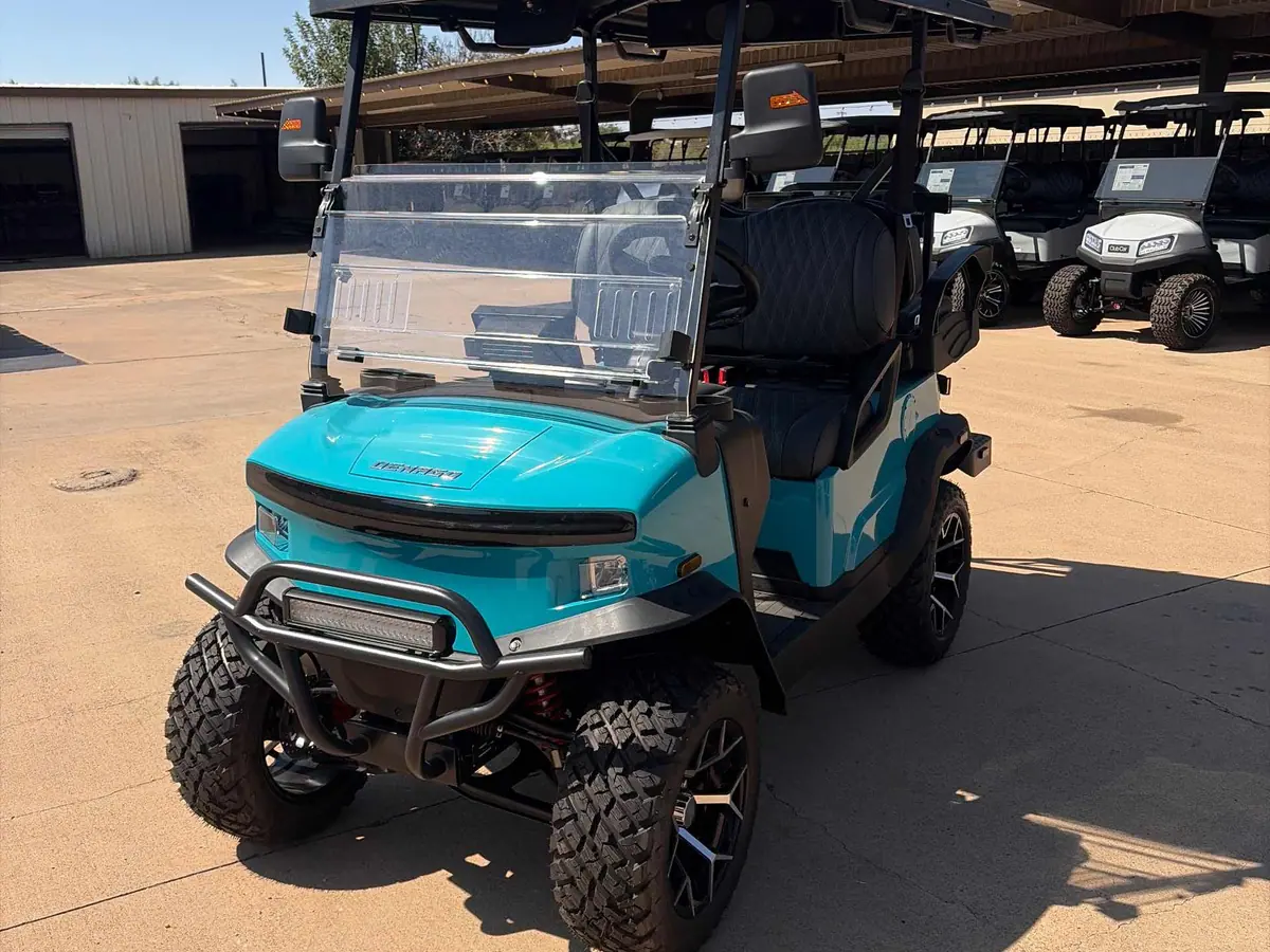 New aqua electric 2026 Denago Nomad XL lifted golf cart for sale in Wichita Falls, TX