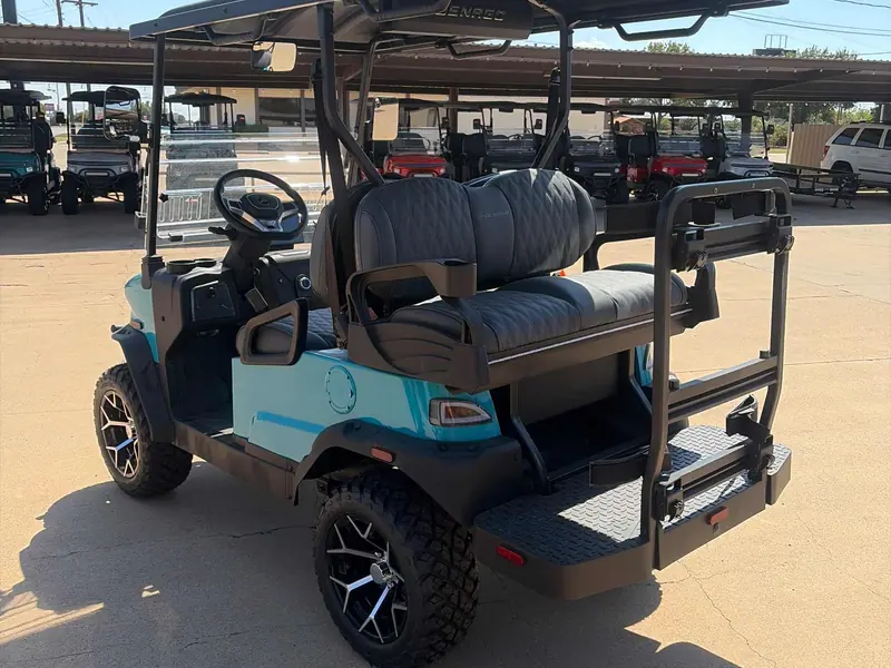 New aqua electric 2026 Denago Nomad XL lifted golf cart for sale in Wichita Falls, TX — photo 3