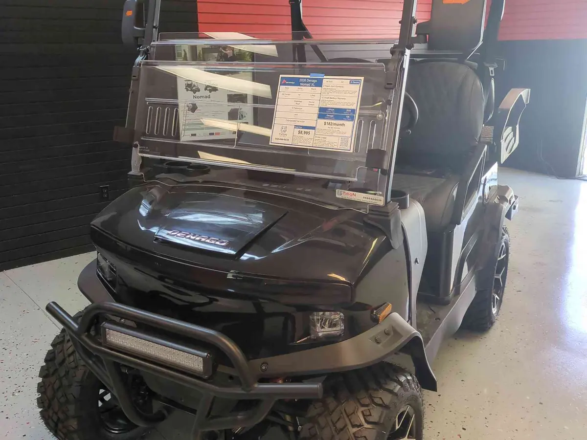 New black electric 2026 Denago Nomad XL lifted golf cart for sale in Gloucester Point, VA