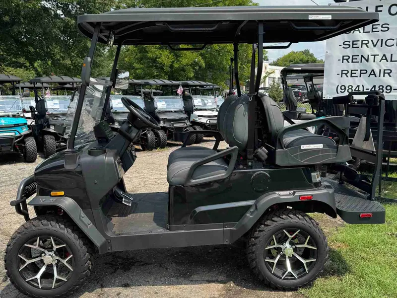 New black electric 2026 Denago Nomad XL lifted golf cart for sale in Raleigh, NC — photo 2