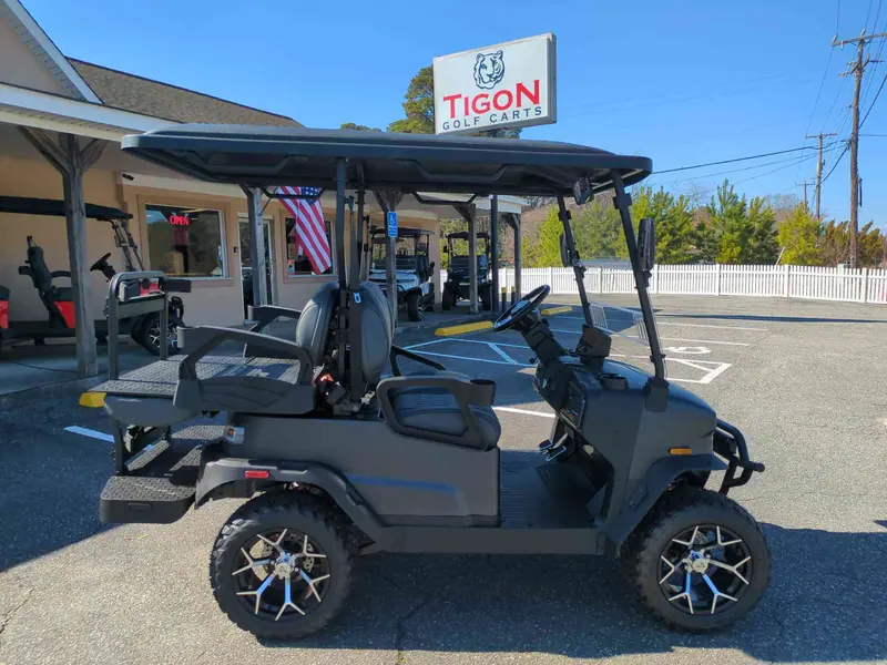 New matte black electric 2026 Denago Nomad XL lifted golf cart for sale in Gloucester Point, VA — photo 6