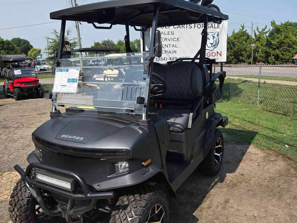 New matte black electric 2026 Denago Nomad XL lifted golf cart for sale in Raleigh, NC