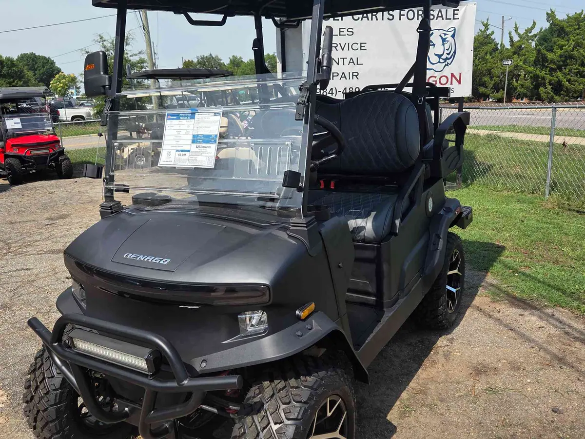 New matte black electric 2026 Denago Nomad XL lifted golf cart for sale in Raleigh, NC
