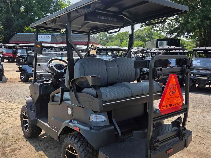 New matte black electric 2026 Denago Nomad XL lifted golf cart for sale in Raleigh, NC — photo 3