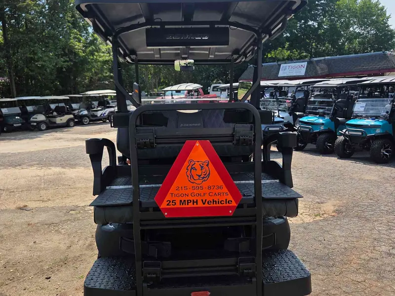New matte black electric 2026 Denago Nomad XL lifted golf cart for sale in Raleigh, NC — photo 4