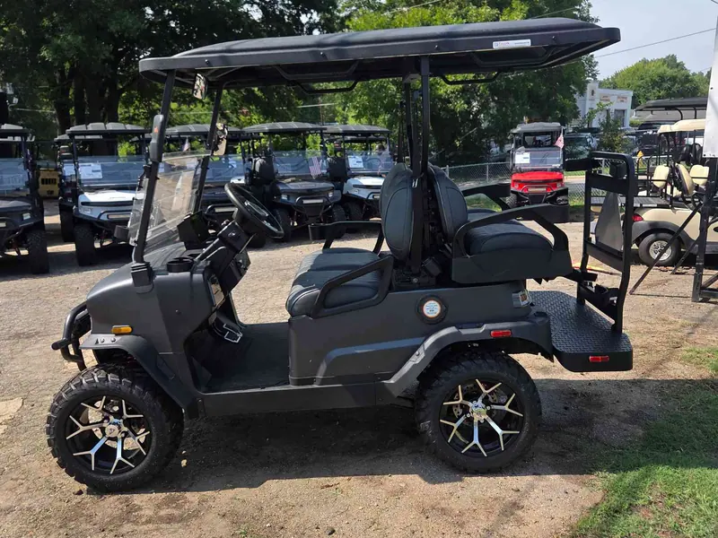 New matte black electric 2026 Denago Nomad XL lifted golf cart for sale in Raleigh, NC — photo 2