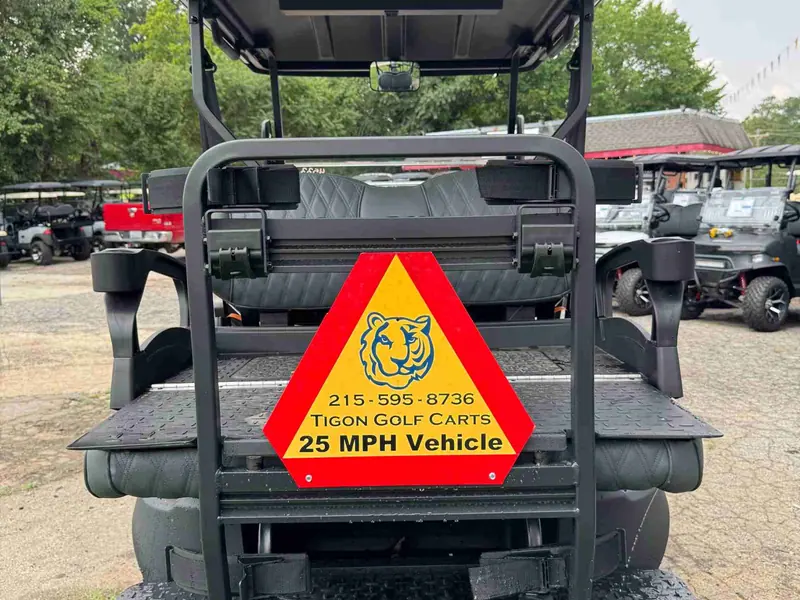 New matte black electric 2026 Denago Nomad XL lifted golf cart for sale in Raleigh, NC — photo 4