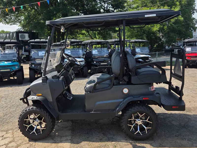 New matte black electric 2026 Denago Nomad XL lifted golf cart for sale in Raleigh, NC — photo 2