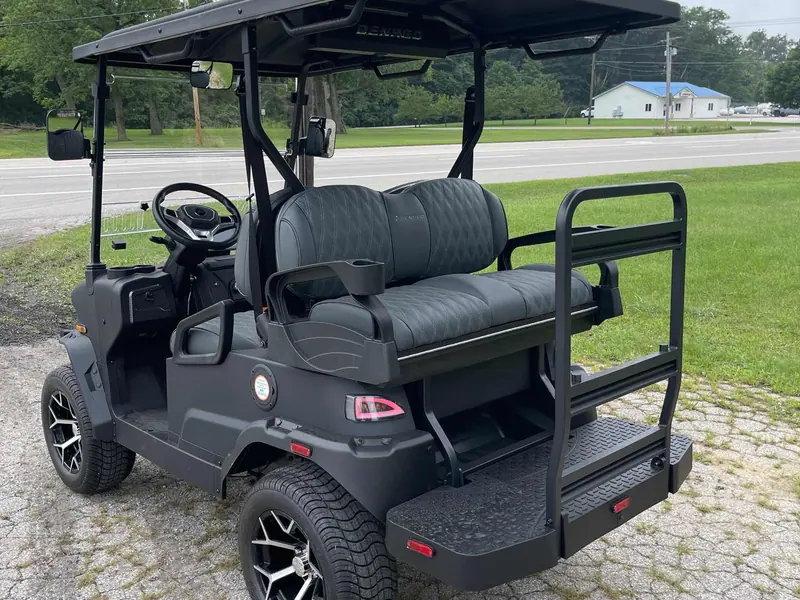 New matte black electric 2026 Denago Nomad XL lifted golf cart for sale in Swanton, OH — photo 3