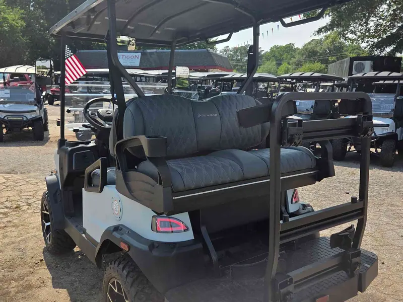 New matte white electric 2026 Denago Nomad XL lifted golf cart for sale in Raleigh, NC — photo 3